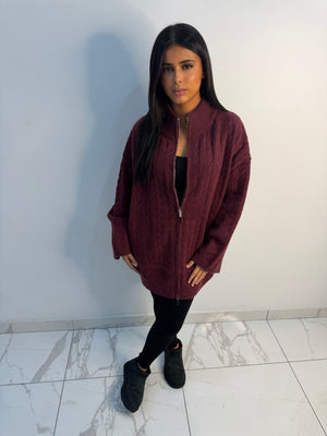 Gilet épais Élya [ Aubergine ]