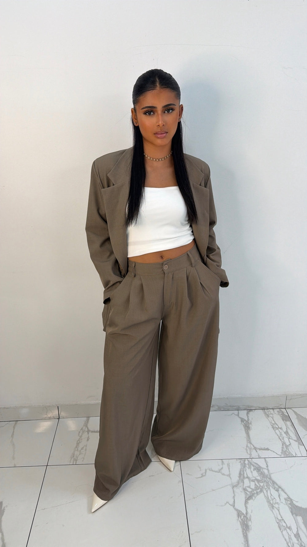 Ensemble blazer long [ Taupe ]