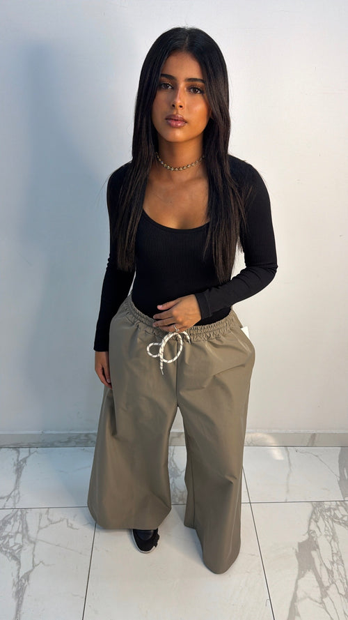 Pantalon parachute [ Taupe ]