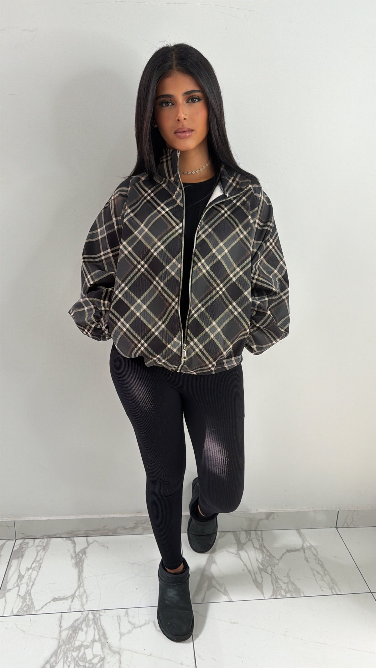 Veste à motif Nilya [ Noir ]