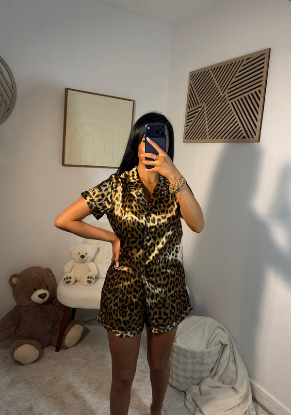 Ensemble short Léopard