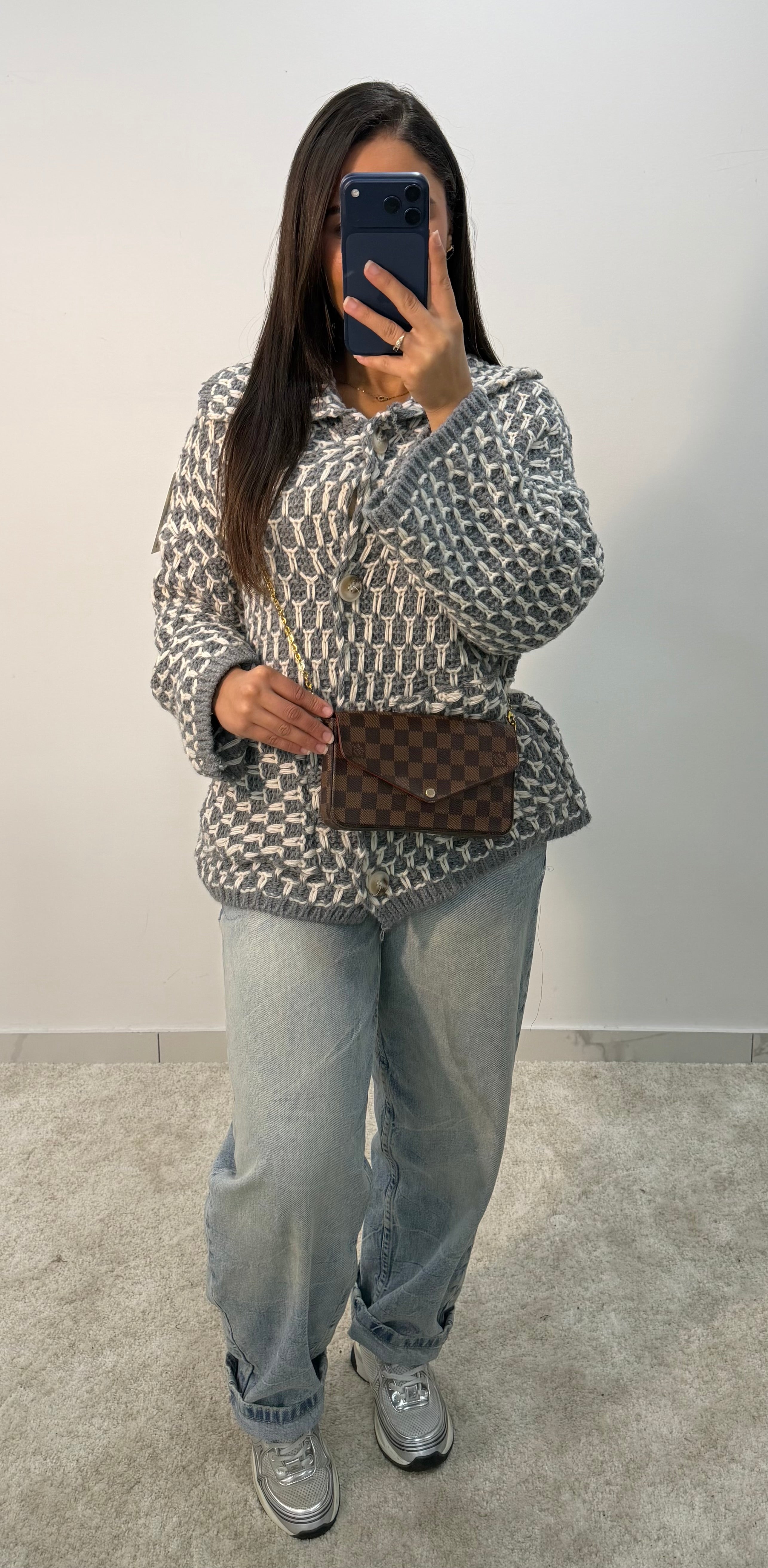 Cardigan en laine [ gris ]