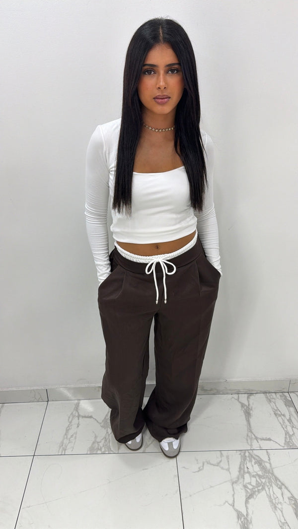 Pantalon large EVA [ Marron ]