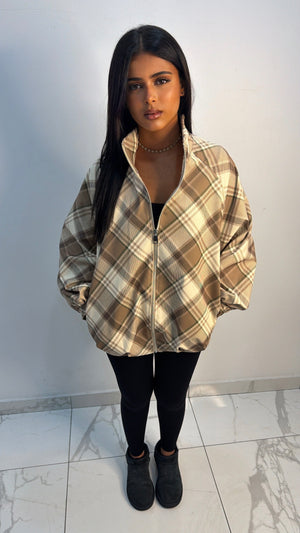 Veste a carreaux [ Beige ]
