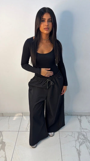 Pantalon parachute [ Noir ]