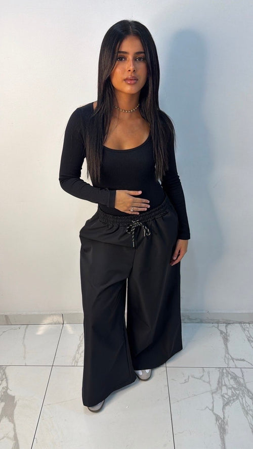 Pantalon parachute [ Noir ]