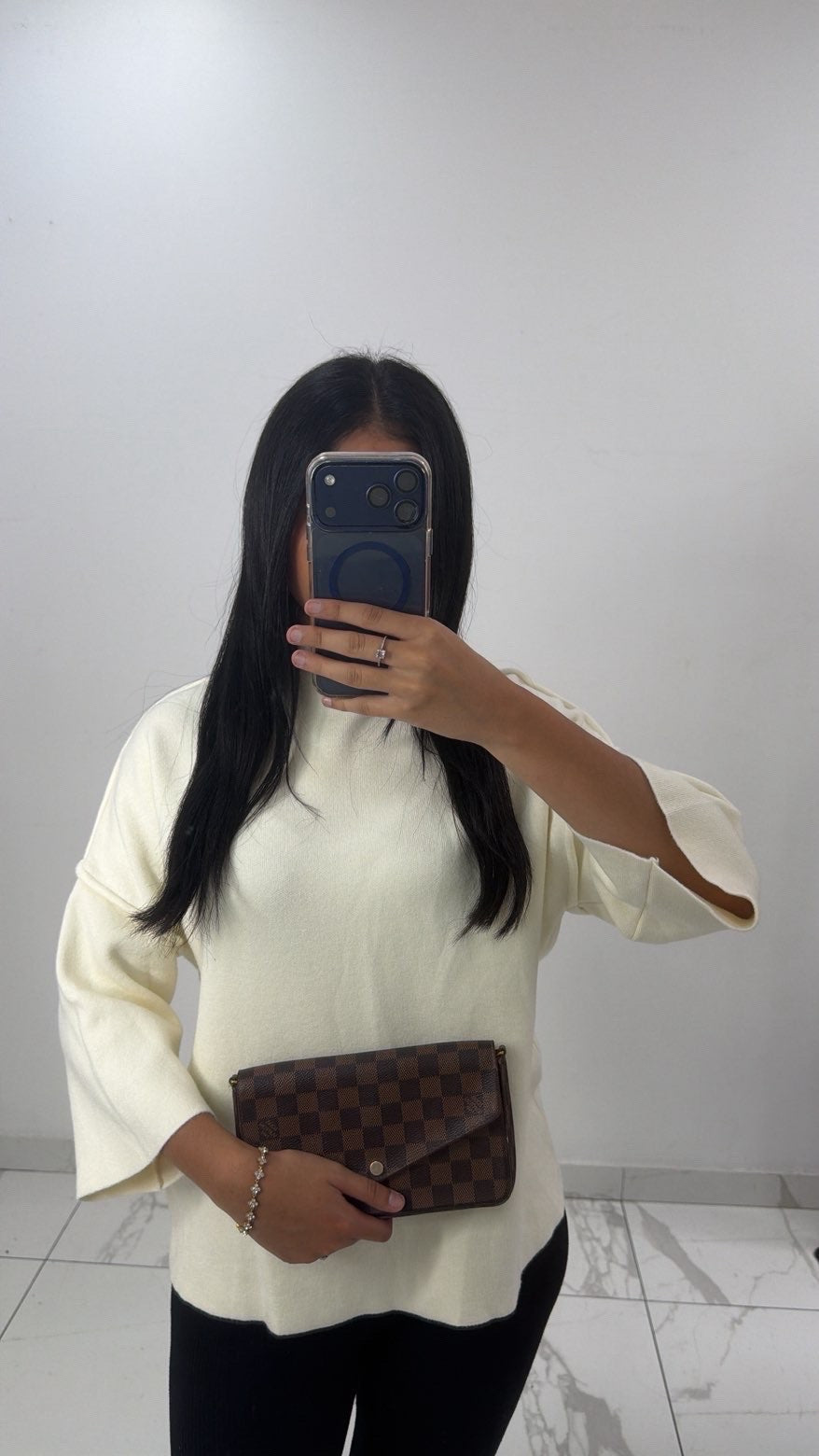 Pull à demi manche inspi z [ Blanc ]